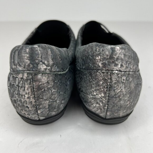 Sesto Meucci Womens Black Hovercraft Zip Snake Print Size 6.5 M Slip On Shoes - Picture 5 of 9